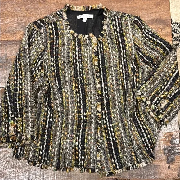 CAbi Brown Tan Boxy Buttoned Blouse - Picture 3 of 5